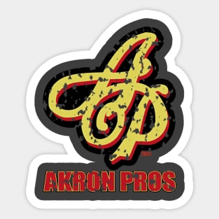 Vintage Akron Pros (Red & Gold) Sticker